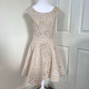 Betsey-johnson Women's Gold and Cream Dress